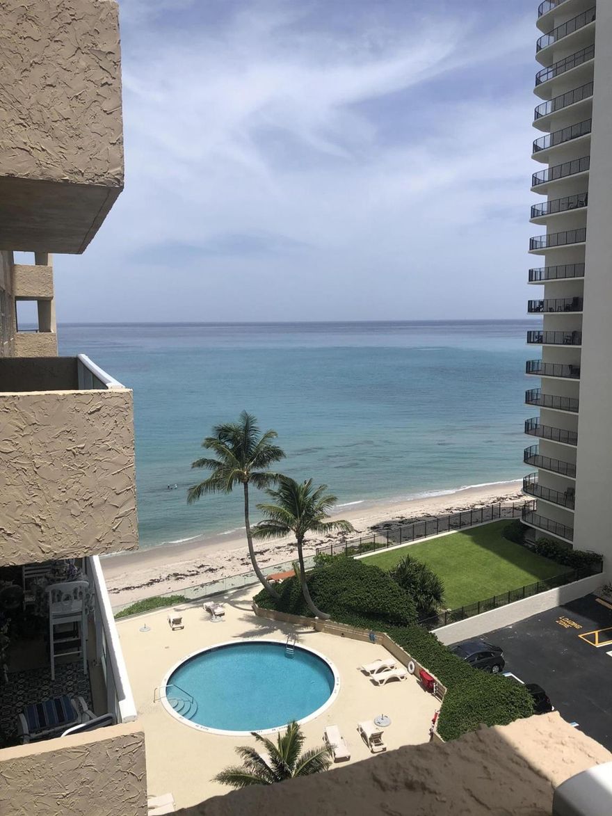 Ocean and Intracoastal views from this Turnkey, fully furnished, updated and renovated condo at Aquarius. This 1BDR / 1.5 Bath unit features an extra convertible room that is currently configured as a 2nd bedroom. Amenities include newly renovated Lobby and common areas, circular heated pool overlooking ocean with glass viewing rails. Laundry area on each floor. Fitness room, game room, and outdoor BBQ area. Located on private North end beaches.