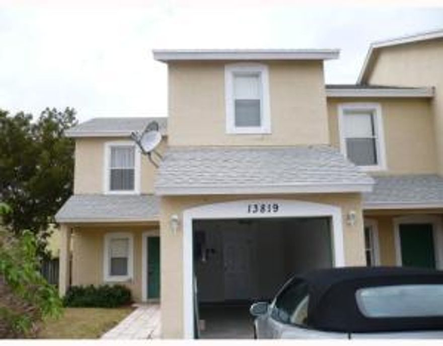 2-story townhouse part of a 4-plex. Unit has 1 car garage plus private parking lot and small backyard and patio. Large living/dining room area w/new carpeting and large master b.r. with walk-in closet. Kitchen has lots of cabinets & breakfast bar. Washer/dryer and 1/2 bath on 1st floor. This corner unit has extra room and is light and bright. Great value and across street from A-rated New Horizons Elementary.