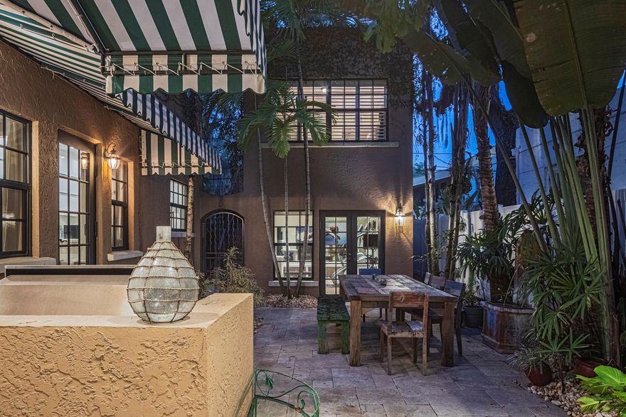 CLASSIC PARTIALLY FURNISHED 'OLD FLORIDA' UPDATED 1920'S MASTERPIECE. LOCATED 2 BLOCKS OFF LAS OLAS IN THE HEART OF HISTORIC 'COLEE HAMMOCK'. THIS HIDDEN 'GEM' PROVIDES SPACIOUS OUTDOOR LIVING AREAS FOR ENTERTAINING. METICULOUSLY CURATED GARDENS, PRIVATE COURTYARD W/ OUTDOOR 'SUMMER KITCHEN', COVERED SEATING AREAS. TRAVERTINE PATIO SURROUNDS POOL AREA. MAIN HOUSE OPEN FLOOR PLAN, FIREPLACE. DADE COUNTY PINE FLOORS, IMPACT DOORS/WINDOWS. 3 BEDROOM, 2 BATH HOME HAS A CONVERTED CUSTOM WALK-IN CLOSET CAN BE REDESIGNED AS A BEDROOM. INCLUDES 'MURPHY BED'. STEAM SHOWER! UPDATED KITCHEN, INDUCTION OVEN, CALACATTA MARBLE COUNTERTOPS. UNIQUE TWO STORY 1 BEDROOM/1 BATH GUEST COTTAGE, WITH DECORATOR DESIGNED FITNESS AREA. COMPLETELY RENOVATED, DESIGNED BY ARCHITECT STEPHEN MAGLIOCCO,ASSOCIATES.