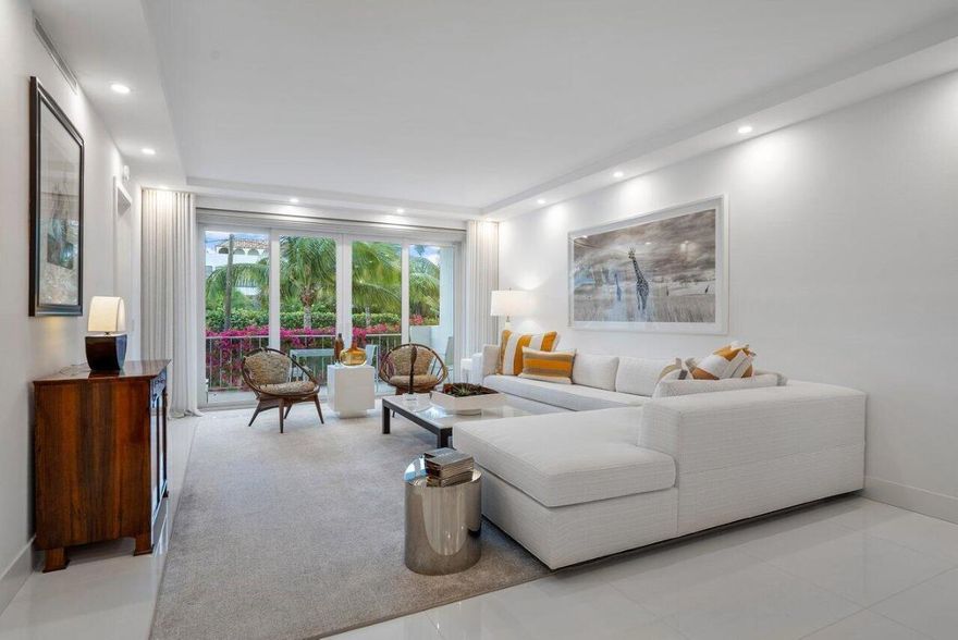 Located in the most premier location steps from the ocean & Worth Avenue, this 1740 SQFT completely renovated 2BD/2BA apartment is truly stunning! With Southeast exposure, sunlight and views of the ocean are flooding in from every room.  Other highlights include: laundry in unit, exceptional terrace space, prime covered parking space, new boutique lobby, lots of guest parking spots, and great pool area.   Excellent turnkey opportunity!