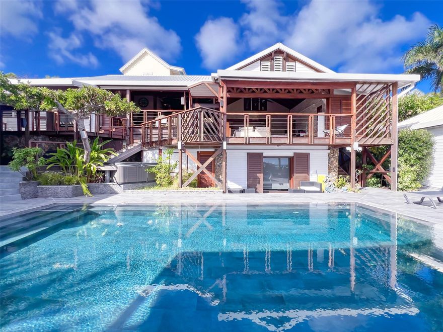 Nestled in the serene enclave of Oyster Pond on the French side of Saint Martin, this exceptional estate offers ultimate privacy, panoramic sea views, and effortless island living. The main villa features refined design, two master suites, and an open-plan kitchen and lounge. Three independent bungalows—two with private pools—provide high-performing seasonal rental income.

Enjoy a resort-style pool, spa, sun terrace, and shaded pergola ideal for relaxed outdoor living. With no direct neighbors, a garage, generator, and turnkey furnishings, this property blends luxury with smart investment. Perfect as a private residence, boutique retreat, or rental estate, in one of Saint Martin’s most desirable locations.