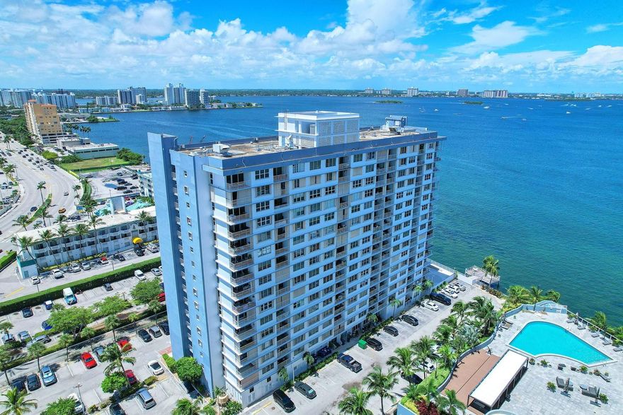 2/2 CONDO WITH STUNNING WATER VIEW IN NORTH BAY VILLAGE; EASY ACCESS TO SHOPPING, DINING, BEACHES; IMPACT WINDOWS