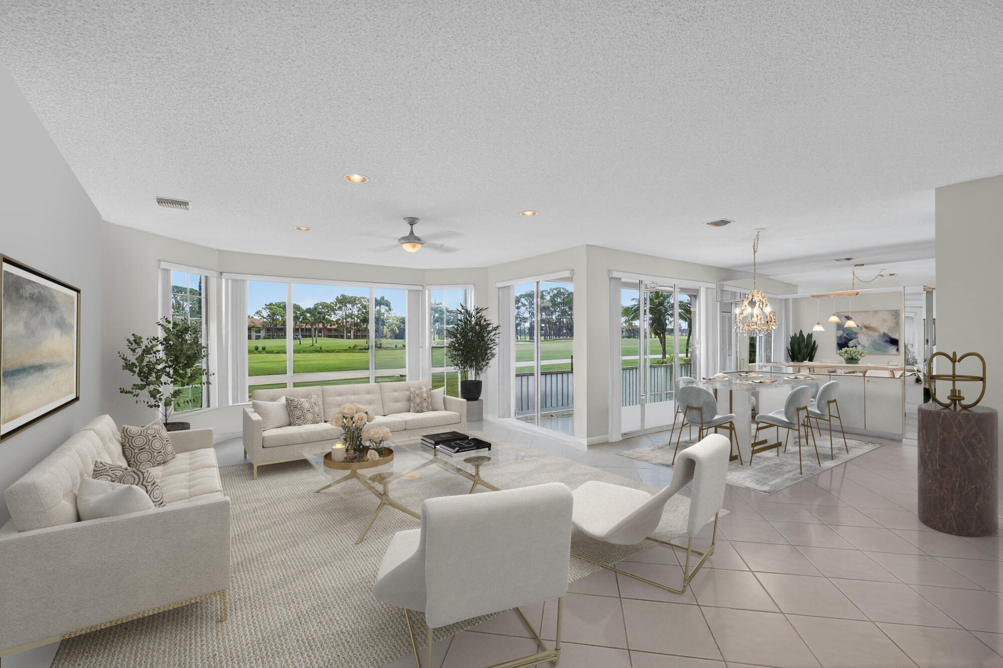 Live the resort lifestyle in this beautifully appointed 3-bedroom, 2-bath residence located in the highly sought-after Legendary Circle at PGA National--home of the renowned Champion Course, host of the Cognizant Classic.Perfectly positioned overlooking the 3rd fairway with sweeping views of the 2nd and 3rd holes, this light-filled home offers golf course living at its finest. The spacious, open floor plan features a well-designed kitchen, generous living and dining areas, and a private screened-in patio ideal for morning coffee or sunset cocktails with panoramic fairway views.Highlights include:✔️ 3 spacious bedrooms and 2 full baths✔️ 1-car garage with ample storage✔️ Primary suite with walk-in closet and spa-style bath✔A