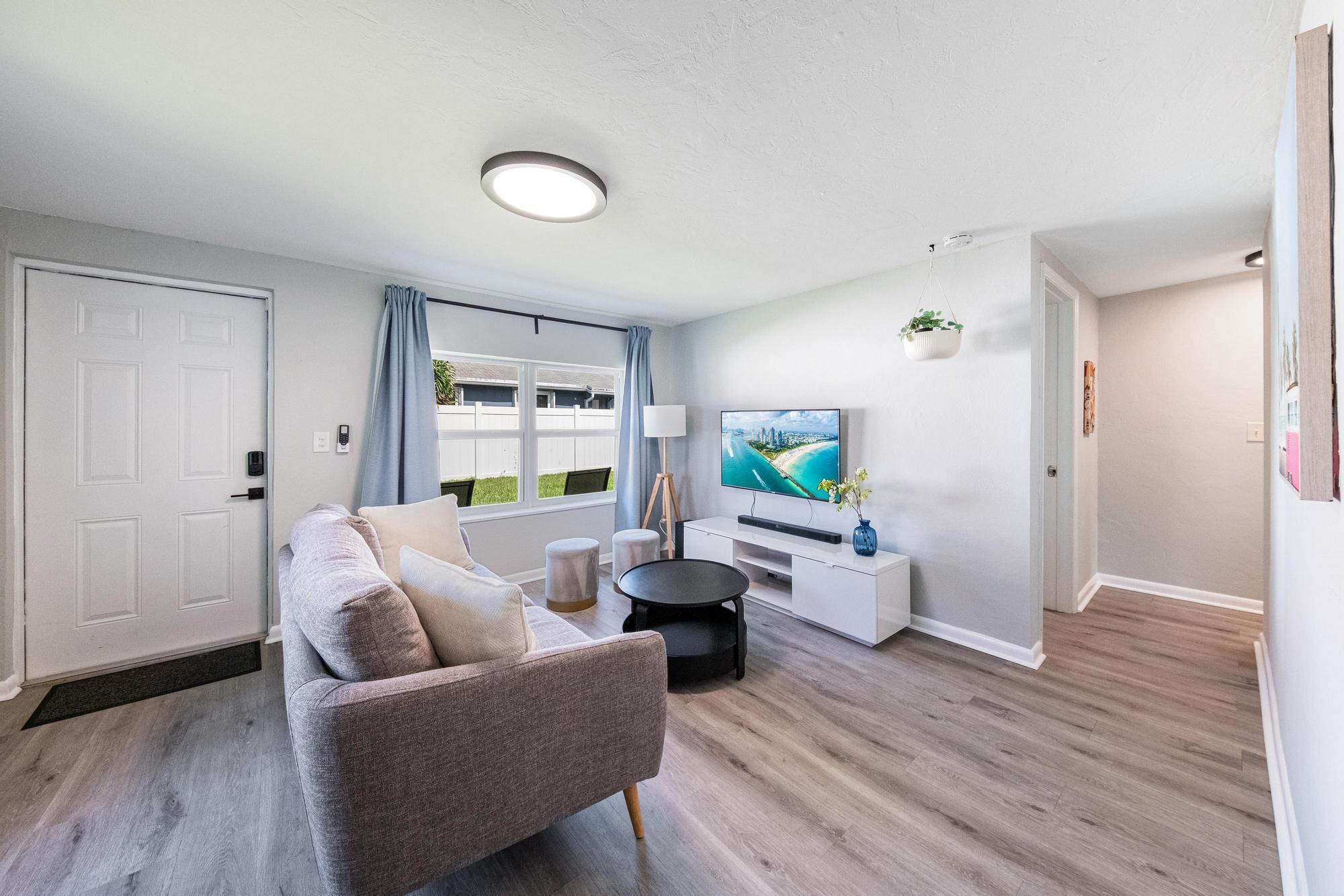 Renovated and fully furnished rental within walking distance to Atlantic Avenue and just minutes from the beach! This modern home features a brand-new roof, impact windows for comfort and security, fenced in backyard for dog, and comes with two private parking spots. Rent includes water, lawn care, and internet, with tenant responsible only for electricity. With no HOA restrictions, enjoy hassle-free living in one of Delray's most desirable locations.