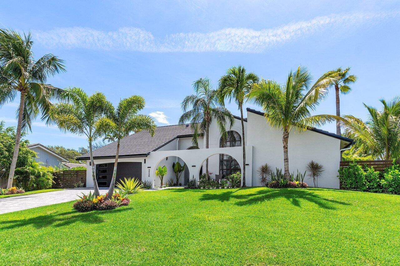 RARE Half-Acre East Boca Raton Gem - Fully Renovated Modern Masterpiece! Situated on an exceptionally rare half-acre lot east of I-95 -- making it a truly unparalleled opportunity -- this fully reimagined single-family home is located just 10 minutes from both Downtown Boca Raton and Delray Beach, making it a true standout in one of Boca Raton's most desirable locations. Offering 2,677 SqFt of meticulously designed interior living space and 3,486 SqFt total SqFt, every inch of this home has been completely renovated inside and out -- nothing has been left undone. This property blends luxury, privacy, and convenience in a serene residential setting with no HOA, rules or regulations.