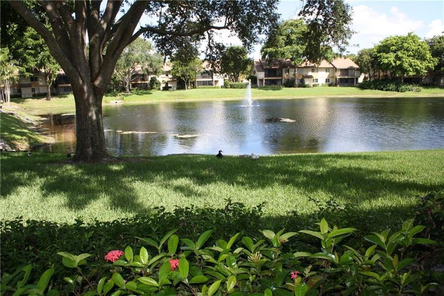 Beautiful 2nd floor lakefront condo with an interior staircase. Carpeted bedrooms and tiled main living areas. Eat-in kitchen with a pass-thru to the dining room.  Full size washer and dryer in hall. Large walk-in closet in the master bedroom.  Living room  and both bedrooms overlook the lake.  This location is next to the lakefront clubhouse and across the street from the heated pool, exercise room and tennis courts. No pets, no exception. See broker remarks for tenant qualification.