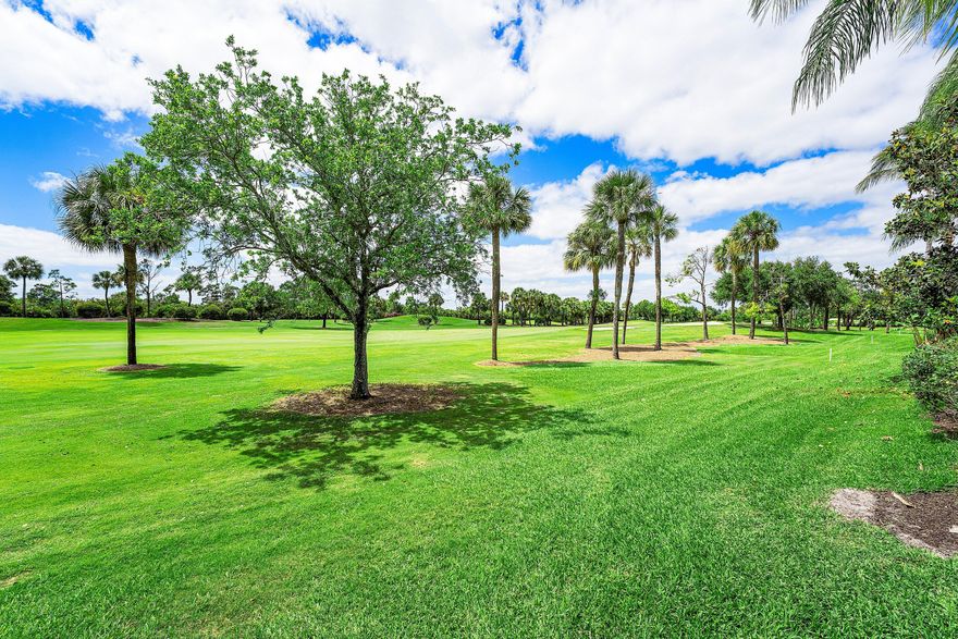 Experience sweeping golf course views from this spacious single story residence in Ballenisles. This exceptional home offers 3 bedroom and 3 bathrooms, and over 2200 sq ft of bright, open living space.    Upon entry, expansive windows frame the outdoor living and stunning fairway vistas, while an abundance of natural light fills the interior. The well-appointed kitchen features a breakfast nook and center island with seating that flows seamlessly into the main living and out to the fabulous exterior. Enjoy breathtaking golf views of holes 4,5 and 6 of the North Course.  The spacious primary suite is equally bright and inviting, highlighted by a wall of windows and a modern bath with thoughtfully updated features, including porcelain tile, dual vanities, soaking tub, and separate shower.   A wonderful opportunity to enjoy the BallenIsles lifestyle—schedule your private showing today!  Social membership purchase required. Confirm the eligibility to upgrade through the Ballenisles Membership team.  Ballenisles Country Club is recognized as a 5-star platinum rated club offering world class amenities and facilities with three championship golf courses, a top rated tennis & pickleball facility, beautiful newly renovated clubhouse and sports complex, six dining options, fitness center, spa & salon, community pool, dog park, walking paths, and so much more!