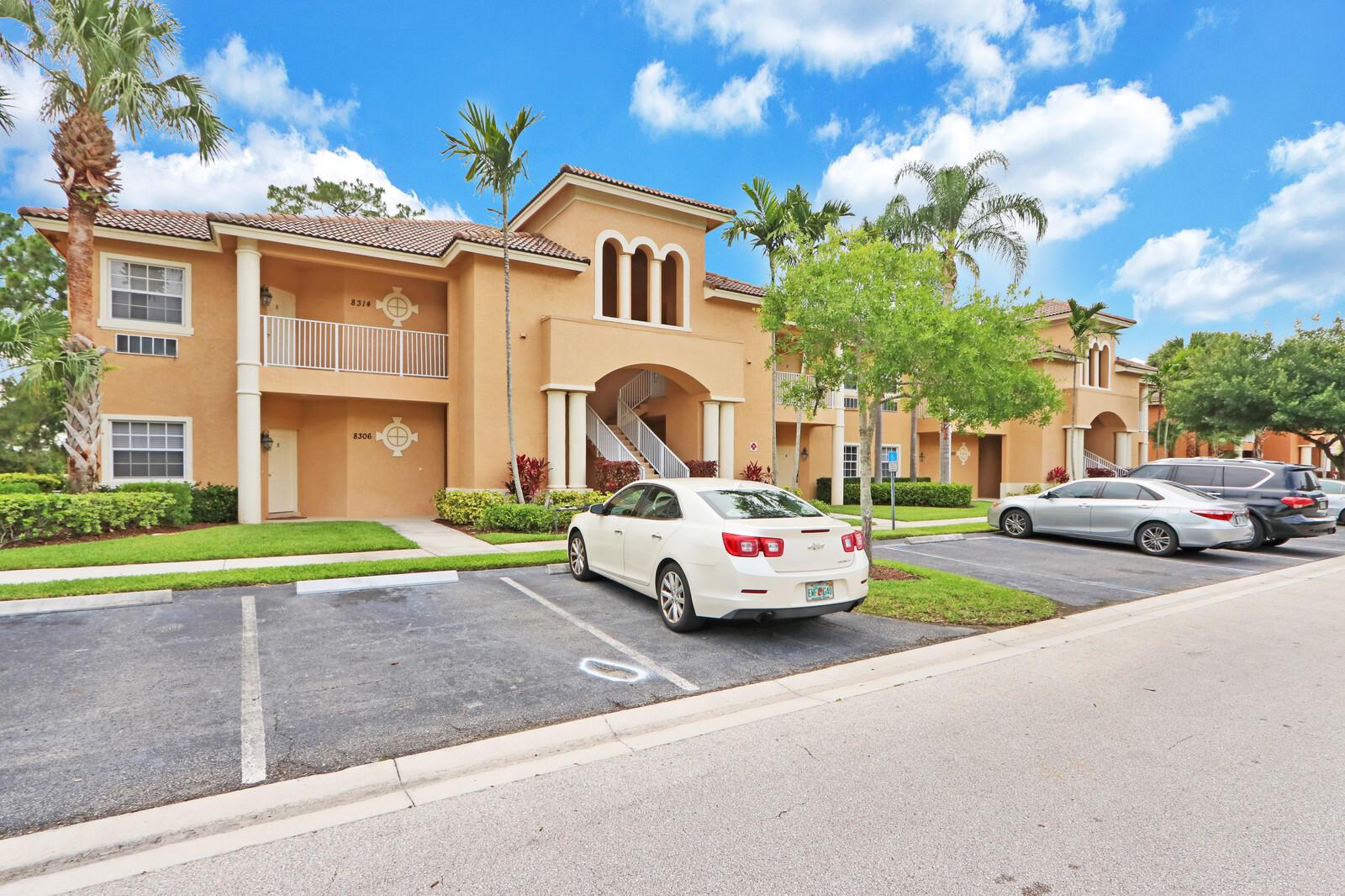LOCATION, LOCATION, LOCATION! GROUND FLOOR, fully furnished, turnkey 1 BR, 1.5 BATH Condo. Spotless, nicely furnished & decorated with a covered, screened patio overlooking the lake and beyond to the PGA Pete Dye golf course. Close to the neighborhood pool, close to the gate and a short ride to the The Island Club, the community clubhouse with pool, fitness, tennis and a full calendar of activities. Close to the PGA Golf Club and the 3 PGA campionship golf courses . Just outside the gates there is shopping, restaurants, The Mets Spring training, medical and everything thing you need for daily living! Everything is included, electric, water, sewer, cable & internet! Available NOW. Won't last so act fast!