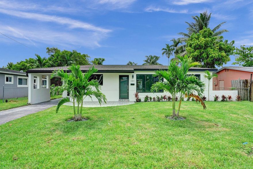 THIS 3BD/2 BA HOME HAS IT ALL, COMPLETELY REMODELED FROM NEW PORCELAIN FLOORS, TO SPACIOUS EAT-IN KITCHEN- WITH QUARTZITE AND NEW STAINLESS STEEL APPLIANCES. NEWER ROOF 2024, IMPACT DOOR AND WINDOWS, BATHROOMS COMPLETELY MODERNIZED,  FORMAL LIVING AND DINING AREA. FAMILY ROOM FOR ENTERTAINING, PLENTY OF NATURAL LIGHTS,  LARGE LAUNDRY ROOM, FENCE BACKYARD, TANKLESS WATER HEATER, NEW LANDSCAPING WITH SPRINKLER SYSTEM, SCHEDULE YOUR TOUR TODAY, VERY EASY TO SHOW.