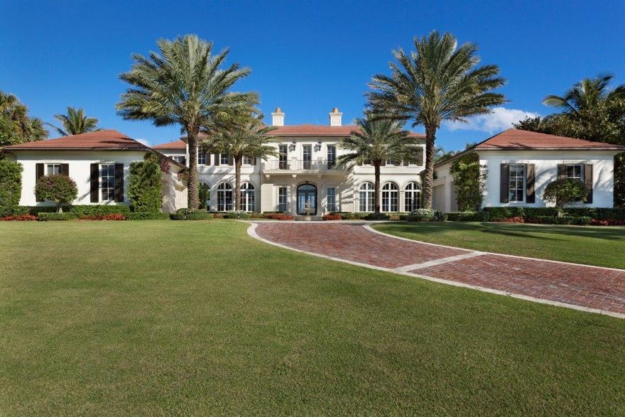 The ultimate Ocean-to-Intracoastal dream estate offers a resort-like experience with stunning indoor/outdoor living spaces, idyllic beachfront and boat dockage. A high-style take on tradition, this Tropical Georgian masterpiece by Affiniti Architects and Mark Timothy Luxury Homes features exquisite finishes/furnishings by Marc-Michaels. Air-conditioned entertainment lanai opens to infinity pool.Shown by appt. only.:  The information herein is deemed reliable and subject to errors, omissions or changes without notice.  The information has been derived from architectural plans or county records. Buyer should verify all measurements.  ***See supplement***