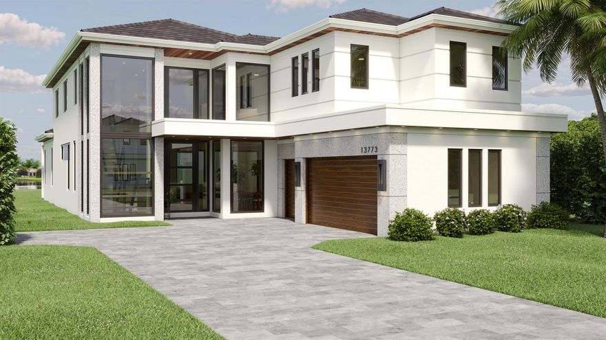 This newly constructed 3,800 sq ft Modern/Transitional lakefront residence embodies refined elegance and effortless livability. Designed with an open-concept layout, the home features expansive windows and an abundance of natural light. The upper level boasts three oversized ensuite bedrooms, a loft with wet bar, and dedicated laundry. On the main level, the primary suite, designated office, laundry room with generous storage and open kitchen with oversize island, dining, and family room flow seamlessly to expose a covered loggia with a fully appointed outdoor kitchen overlooking the infinity-edge pool ideal for entertaining. Architectural highlights include a floating staircase and pass-through elevator.