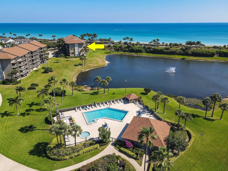 WOW! INCREDIBLE OCEAN VIEWS FROM THIS PRISTINE BLUFFS OCEAN SOUTH CONDO. LOCATED IN BUILDING 101, CONSIDERED THE PREMIER BUILDING. MOVE RIGHT INTO THIS IMPECCABLY KEPT TWO BEDROOM, TWO BATH HOME FEATURING UPDATED KITCHEN AND BATHROOM CABINETRY, SPACIOUS BEDROOMS WITH CLOSET ORGANIZERS, AND A LARGE BONUS UTILITY ROOM, GREAT FOR AN OFFICE, STORAGE AREA OR OVERNIGHT GUEST.  JUST A FEW STEPS TO JUPITER'S SANDY BEACHES AND TURQUOISE BLUE WATER. DIVOSTA BUILT SOLID. YOU WON'T BE DISAPPOINTED!