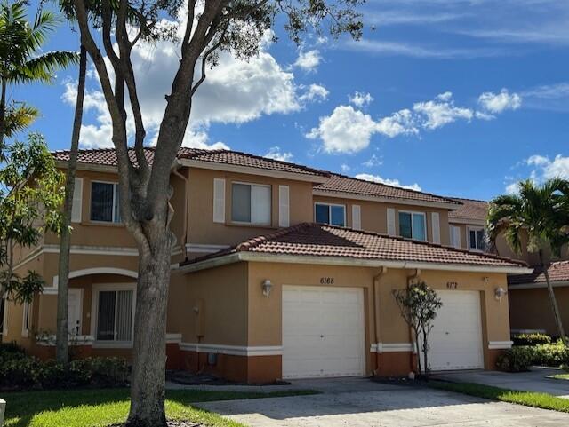 Here is a 2 story townhouse located in a man-gated community. Close to shops and easy commuting to Turnpike. This home is a corner unit featuring an open floor plan with plenty of room to roam, Tile throughout the entire first floor. It features a large living area, dining area, a cozy kitchen with plenty of storage spaces, and a powder room downstairs. The 2nd floor features 3 bedrooms, 2 full bathrooms, and a loft. Laminate flooring throughout the 2nd floor. Although there's only one car garage, you can easily park two cars on the driveway. Best part of this unit is the private backyard. Feel free to enjoy your afternoon sitting out on the covered & screened L-shape patio. Feel the breeze, and enjoy the open space. Community amenities include a clubhouse, pool, fitness center,
