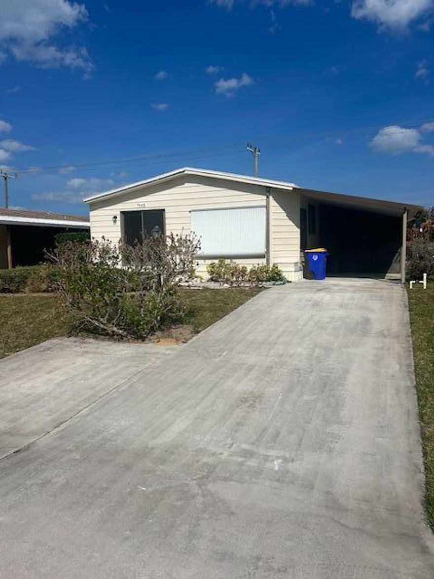 A very well maintained 2-bedroom, 2-bathroom  Manufactured Home with 1200 square feet of living space in Hobe Sound Florida. This home has recently been updated and is in very quite area. Come enjoy the Florida lifestyle in your new home.