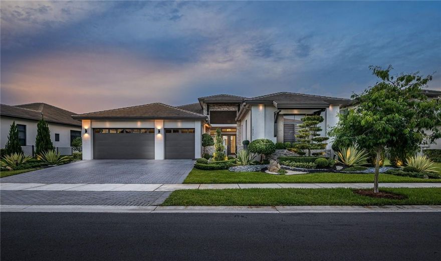 MAGNIFICENT ONE-OF-A-KIND CONTEMPORARY MASTERPIECE IN PRESTIGIOUS CASCATA AT MIRALAGO. BUILT BY CC HOMES! OWNERS HAVE SPARED NO EXPENSE IN SUBSTANTIALLY ENHANCING THIS MODERN ESTATE HOME. CUSTOM ZEN WATER FEATURE IN FRONT WILL LET YOU KNOW THAT YOU ARE READY TO RELAX IN YOUR AMAZING HOME. OPEN FLOOR PLAN WITH 36" X 36" PORCELAIN TILES. SMART HOME WHERE YOU CAN CONTROL ALL OF THE FEATURES FROM YOUR PHONE (SECURITY, POOL, AUTOMATIC BLINDS, A/C). NEW HEATED POOL W/SALT-WATER FILTRATION SYSTEM. NEW MODERN LANDSCAPING IN FRONT, SIDES, & BACK. WHOLE HOUSE WATER-FILTRATION SYSTEM. SURROUND-SOUND SPEAKER SYSTEM THROUGH-OUT HOME. CUSTOM BUILT MASTER CLOSETS. 3-CAR GARAGE IS TILED W/WOOD LOOK PORCELAIN TILES AND HAS FLOOR-TO-CEILING CABINETS.  ROOM FOR ALL OF YOUR TOYS! TOO MANY UPGRADES TO MENTION.