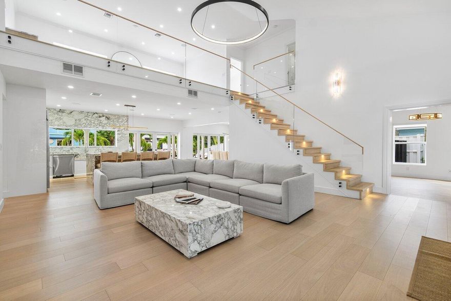 Experience luxury living in this like-new fully furnished estate in highly sought-after East Boca raton community, Boca Islands. Wake up to serene morning light overlooking an expansive backyard featuring a resort-style pool, private dock, and exceptional outdoor entertaining space. Designed for both comfort and style, this beautifully renovated residence offers a brand-new chef's kitchen, open-concept living areas, and an impressive loft ideal for a media room or additional lounge. Featuring 4 bedrooms plus a den (easily converted to a 5th bedroom), this home blends flexibility with sophistication. Ideally located in South Boca, just minutes from the beach, Mizner Park, and top dining and shopping. A rare opportunity to lease a turnkey waterfront retreat that defines modern luxury.
