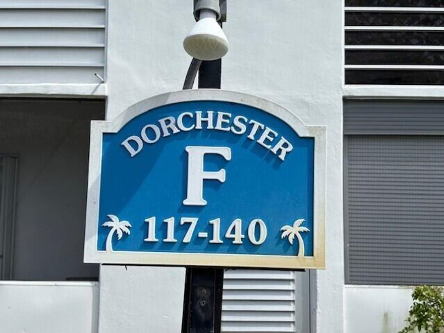 Immaculate, Corner Unit with 2 Bedrooms and 2 FULL BATHS, One bath tub, the other a shower.  This unit boasts updated kitchen with granite counters, tile flooring, newer Bosc dishwasher, GE refrigerator microwave. The unit is totally furnished, including the TV's. Two full baths, both have been updated. There are accordion hurricane shutters on all windows and the patio. The laundry is free.  The building was painted a NEW ROOF in in 2023.  No Pets.  NO RENTALS. Close to the Dorchester pool. The community has lots to offer with both indoor and outdoor pools, shuffleboard, clubs, card room, billiards, boating, pickleball and a State of the Art Theater.  There is also a courtesy bus that goes outside the community with bus stops throughout the community.