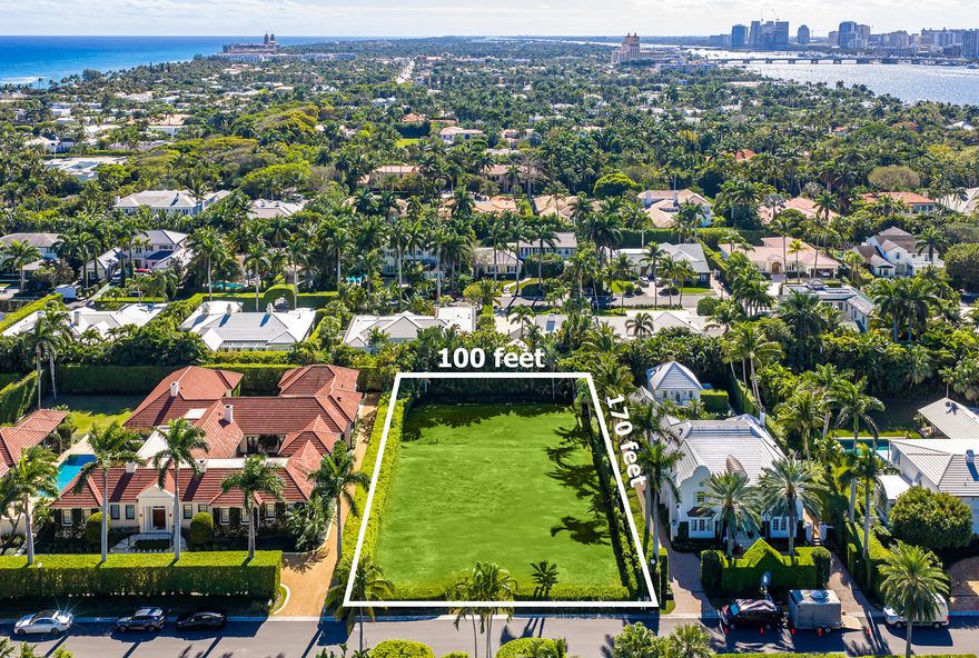 Rare opportunity to secure an oversized 17,000 sq. ft. lot on the coveted sunny South Side of Tangier Avenue, one of Palm Beach Island's most desirable near town North End streets. Positioned on a prime stretch known for its light and proximity, this property offers an exceptional setting to reimagine or create a custom residence tailored to your vision.  Moments from wide, private beaches and the Lake Trail, with easy access to town, this address captures the ease of Palm Beach living. Bike to Worth Avenue, enjoy the ocean, and embrace the island lifestyle.