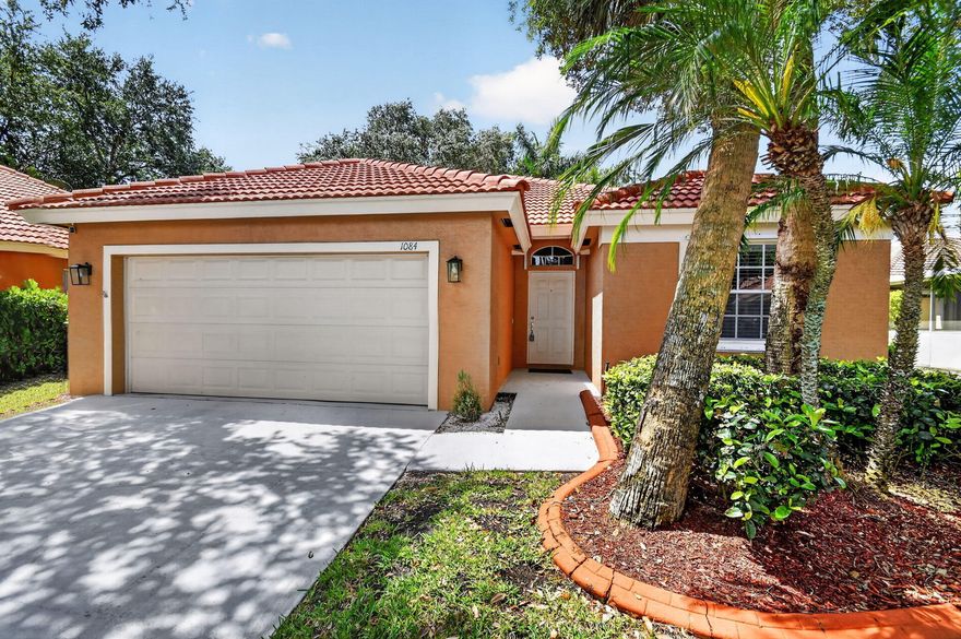 WOW - Awesome pool home with renovated kitchen, flooring and more. This wondeful single story home has a lovely private pool and spa area and a covered porch & open patio for sun lovers. This home has vaulted ceilings, split bedrooms, tile and real wood floors, updated light fixtures, bathrooms and more. Relax in the renovated kitchen with island, soft close drawers and more, Cabana Bath to pool. The Community is Gated with Roving Patrol, has a Clubhouse with Exercise Room & Spa Outside, 3 Pools (1 Heated In Winter), 4 Tennis Courts, 2 Racquetball Courts, Volleyball Court (Sand), Sports Field w/ Soccer Goals, Tot Lot & more. The HOA Fee's are $1020 @ Quarter and cover Partial Lawn Service, Internet, Basic Cable, Irrigation, Security & more. Up to 2 Pets are Okay with No Poundage Restrict. Motorcycles are Okay But, Must be Garaged overnight per the HOA Documents. Boat & RV Storage is available (waiting list). The Location is close to the Scripps Research Site, 2 Malls, 3 Major Grocery Stores, Downtown @ the Gardens, Cityplace, Beaches, Dining, Entertainment, I-95, The Airport, The Turnpike & more.