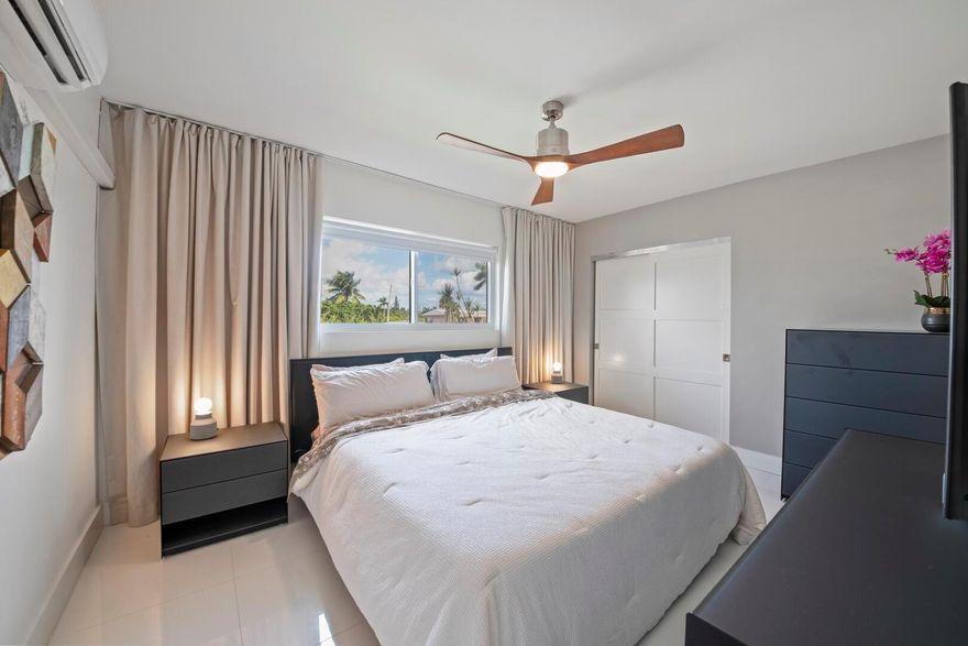 Fully renovated and move-in ready! This bright and stylish 1-bedroom, 1-bath condo is located just minutes from the beach and the popular Gulfstream Park Casino. Enjoy peace of mind with full hurricane-impact windows, plantation shutters throughout, and new stainless-steel appliances. The kitchen features modern finishes, complemented by a tankless water heater and energy-efficient A/C split systems in both the living room and bedroom for year-round comfort.Located in a 55+ community, this residence is perfect for seasonal or full-time living. The building offers low HOA fees, on-site laundry, storage, a heated pool, and an elevator for convenience.Close to shopping, dining, and entertainment this is a fantastic opportunity to own a fully furnished coastal retreat in South Florida