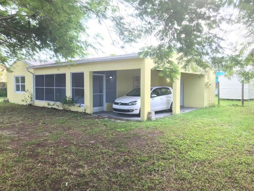 Newly remodeled Single Family Home on 1/4 Acre Corner Lot!
This 2 Bedroom 1 Bath has 1 inch tongue and groove Dade County Pine Ceilings, and 16 inch tiles throughout the home. There is a large beautiful Eat In kitchen, with brand new kitchen cabinetry, granite countertops and stainless steel double sink. There is central AC, ELFA closet systems, Dishwasher and Disposal. Washer/Dryer is located in an Spacious exterior storage room. Walk out your front or back door and feel like you are in your own country tropical paradise!
Large Fenced in backyard with storage shed, or use as a chicken coup!
Mature Fruit Trees: Mango, Pomegranate, Starfruit, Banana and Plantains.
Pets welcome / considered on a case by case basis with an additional fee structure. * Availability: March 1st
* Pets Allowed: 2 (Breed Restrictions appl)
*There is a Non-refundable pet fee of $350 per pet
* Utilities: Tenants are responsible for all utilities.
* Parking: driveway
* Renter's insurance is required.
* Lease Term: 1 year

THE TENANTS(S) HEREBY REPRESENTS AND WARRANTS TO THE LANDLORD/PROPERTY MANAGER THAT PREMISES ARE BEING PURCHASED FOR RESIDENTIAL PURPOSE AND THE TENANT OR A MEMBER OF THE TENANTS FAMILY HAS DEFINITE PLANS TO RESIDE AT THE PREMISES FOR AT LEAST 50% OF THE NUMBER OF DAYS THE PREMISES ARE USED BY ANY PERSON DURING EACH OF THE FIRST TWO (2) TWELVE (12) MONTHS PERIODS FOLLOWING THE CLOSING DATE. THE BUYER SHALL AT THE CLOSING EXECUTE AN IRC SECTION 1445 AFFIDAVIT AS STATED HEREIN. THE BUYER HEREBY UNDERSTANDING THAT THE ABOVE REPRESENTATION IS A MATERIAL INDUCEMENT FOR THE SELLER TO ENTER INTO THE CONTRACT. ALL OTHER TERMS AND CONDITIONS REMAIN THE SAME. The information provided herein including but not limited to prices, measurements, square footage's, lot sizes, calculations and statistics have been obtained and conveyed from third parties such as the applicable Multiple Listing Service, public records, owner, seller, as well as other sources. All information including that produced by the owner, Seller, Listing Company, or Listing are subject to errors, omissions or changes without notice and should be independently verified by any prospect for the purchase of the Property. The owner, Seller, Listing Company, and Listingly expressly disclaim any warranty or representation regarding all information. Any prospective purchasers' use of any information is acknowledgement of this disclaimer and that the prospective purchaser shall perform their own due diligence. Prospective purchasers shall not rely on the information contained herein when entering into a contract for sale and purchase. In the event any prospective purchaser defaults, no commission(s) will be paid on the Deposits retained by the seller. "No Commissions shall be paid until Title Passes. No Commissions shall be paid unless all written offers, contracts, and addenda are delivered to Listing Company only.