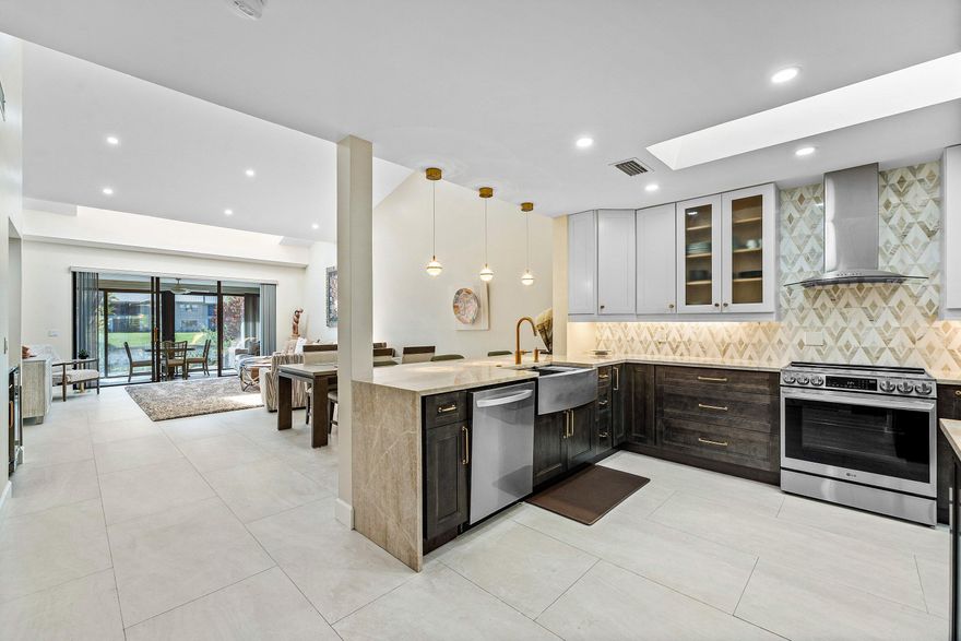 New Initiation fee $150,000 effective 5/2/2026! Recently remodeled 2-bedroom Villa with water views in Eastgate at Hunters Run Country Club. Enter to a sun-filled great room adorned with vaulted ceilings, skylights, recessed LED lighting, and porcelain tile flooring throughout for a sleek contemporary feel. The open-concept eat-in kitchen features beautiful custom cabinetry, stone countertops, and stainless steel appliances. The large primary suite offers an ensuite bathroom, while the king-size guest bedroom enjoys a semi-private bath--ideal for hosting.Enjoy sunset water views from the glass enclosed Florida room. A detached 1-car plus golf cart garage adds everyday convenience. Furniture is negotiable for a turnkey option! Don't delay, make this your home at Hunters Run today! Experience the modern standard of refined country club living at Hunters Run. With over $60M of capital improvements, members enjoy an exceptional array of world class amenities including three championship golf courses, top-rated practice facilities, premier tennis & pickleball, with upcoming state of the art racquet sports center, resort-style clubhouse and pool, salon & spa, full service fitness center, and six dining venues. The best of private club living can be yours today! Membership is mandatory.