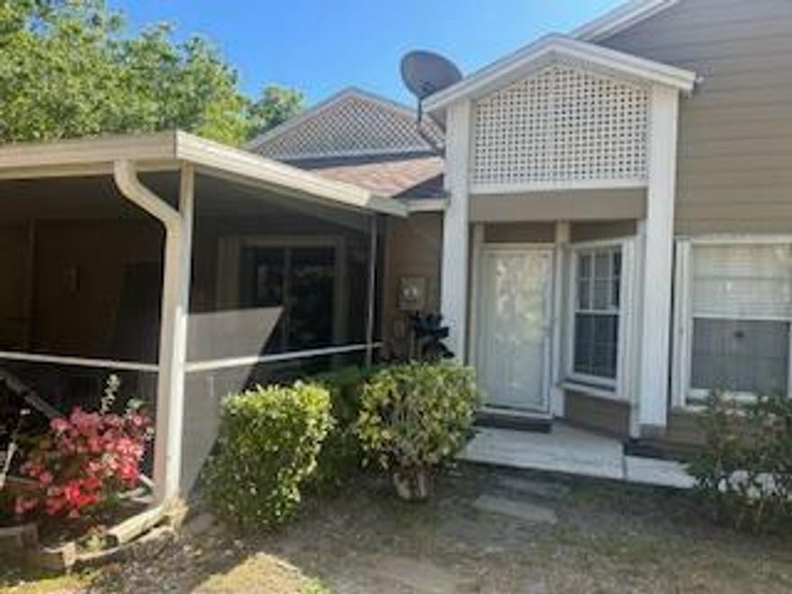 Charming 2BR/2BA villa with a FULL DEN that can serve as a potential 3rd BR, located in the small, tucked-away gated community of Sixty Oaks. This home includes a 1-car garage and screened enclosure ideal for relaxing and enjoying Florida's outdoor lifestyle. Move-in ready or a great opportunity to personalize and make it your own. New roof in 2022. Conveniently located within walking distance to shopping and restaurants, with quick access to I-95 just minutes away. Perfect for full-time residents or seasonal living All room sizes approx.