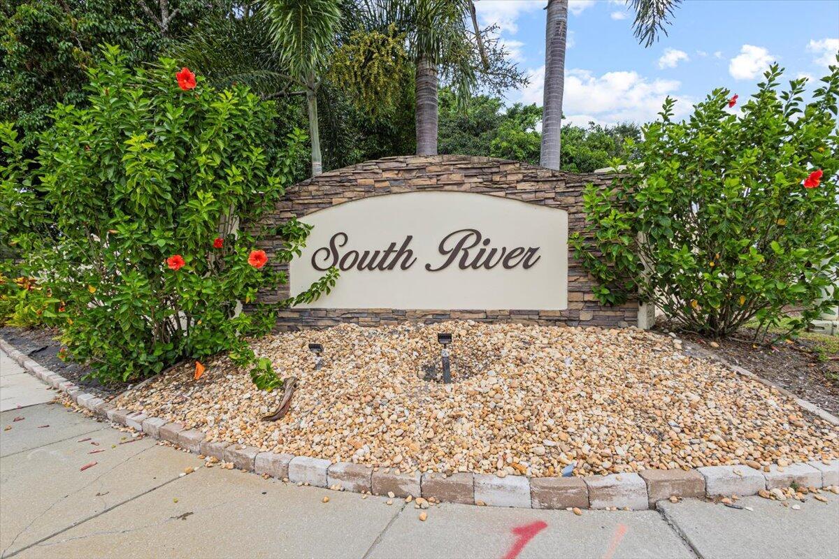 Lovely open airy and bright first floor condo in the beautiful immaculately maintained gated 55+ community of South River. This freshly painted unit includes brand new kitchen appliances (Aug 2025) AC 2023, updated kitchen and bathrooms, and a murphy bed cabinet with brand new mattress. Resort style amenities include large clubhouse (with full kitchen for events), heated/chilled pool, fitness center, library, billiards..play tennis, pickleball, bocce ball, shuffleboard, or go fishing on the dock.. or relax on a bench at Riverfront park.. boat ramp with ocean access and boat and RV storage on property.. lake side benches and street lit sidewalks to meander the entire length of community.. minutes away from golf, dining, shopping, hospitals, downtown Stuart, FL turnpike and I-95.. a gem!!