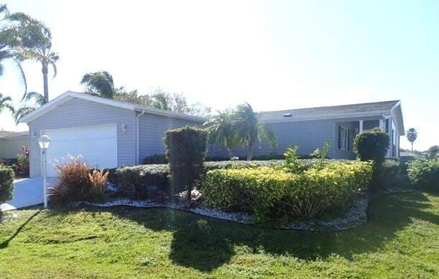 New Roof Oct. 2025. Amazingly gorgeous home on the water with a 2 car garage and a den that could be used as a 3rd bedroom. The sofa sleeper in the den actually conveys with the sale. Open concept with split bedrooms. Unique, premium tile flooring in main living areas. Huge walk in closet in primary bedroom. An expansive lanai that spans the whole back of the home overlooking the water. HOA includes cable, internet and trash with access to all our amenities. Savanna Club is an active 55+ community with an 18-hole golf course, a theater, an on-site restaurant, 3 clubhouses with pools and exercise rooms in each. Pickleball, tennis, bocce, shuffleboard, billiards, corn hole and so much more. Join many of our numerous clubs and attend all our HOA events. Be as active as you want to be.