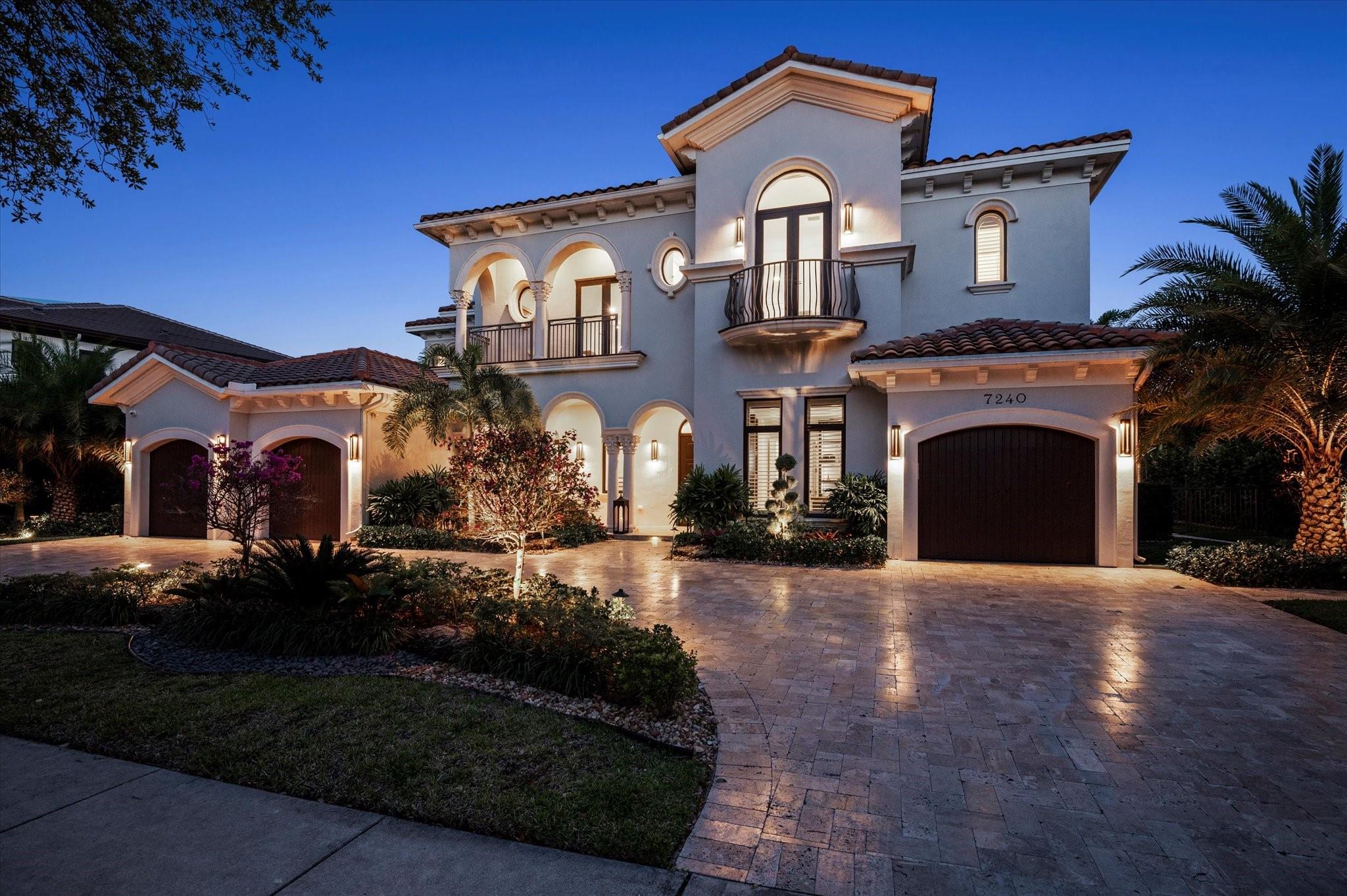 Discover a rare opportunity in the exclusive community of Parkland Golf & Country Club. This exquisite luxurious estate hosts 6 bedrooms, 5/2 baths & office, overlooks the rolling 4th fairway & tranquil waters. From the moment you enter this contemporary mini mansion you will be captivated by the flawless design & attention to detail throughout. An expansive living room, custom bar & formal dining room w soaring ceilings, create an elegant yet
inviting ambiance. Ceiling to floor glass overlooking the newer saltwater heated pool, spa & patio w private cabana bath, perfect for entertaining. Custom designed kitchen flows seamlessly into the family room and breakfast area, beautiful and functional.A true centerpiece, over $700,000 in magnificent upgrades impact windows & doors.