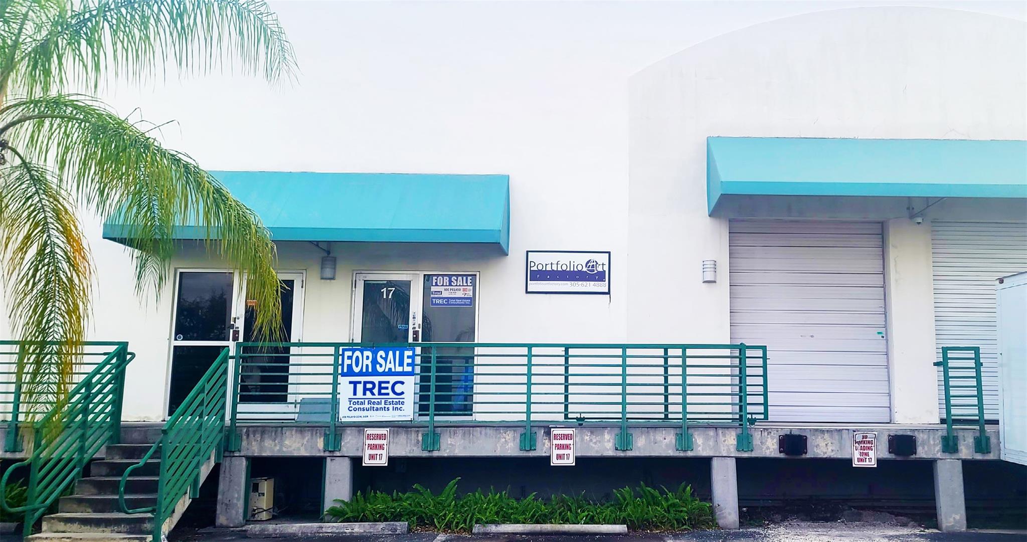 FOR SALE AS-IS: Spacious Unit 17 in the Business Park on the Palmetto! Property measures approximately 2,800 +/-SQFT. The current usage is office/warehouse/showroom. The ceiling height is 20’clear with twin-tee concrete, one dock high door, and split A/C. Current layout of unit includes front office/reception area, conference room with spot lighting, kitchenette (includes sink and fridge), and two renovated restrooms. Unit has 5 designated parking spaces. NOTE: Broker and Seller do not represent the legality of any property adjustments including mezzanine
