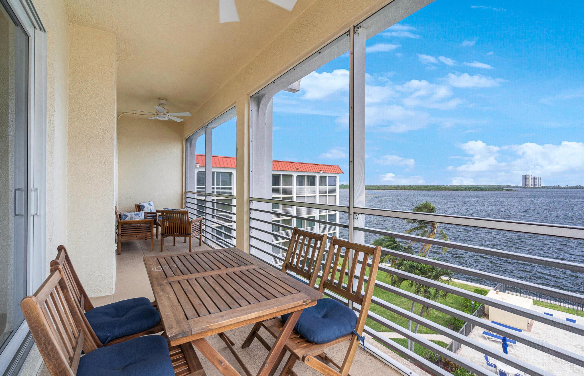 Top Floor Corner Unit! Unpack and enjoy these beautiful water views! Direct Intracoastal view from almost everywhere in the condo including the primary bedroom. Completely Renovated and beautifully furnished, this perfect rental is being offering as short term or annual rental. King beds in both bedrooms. Close to North Palm Beach Country Club and walking distance to Frigates restaurant