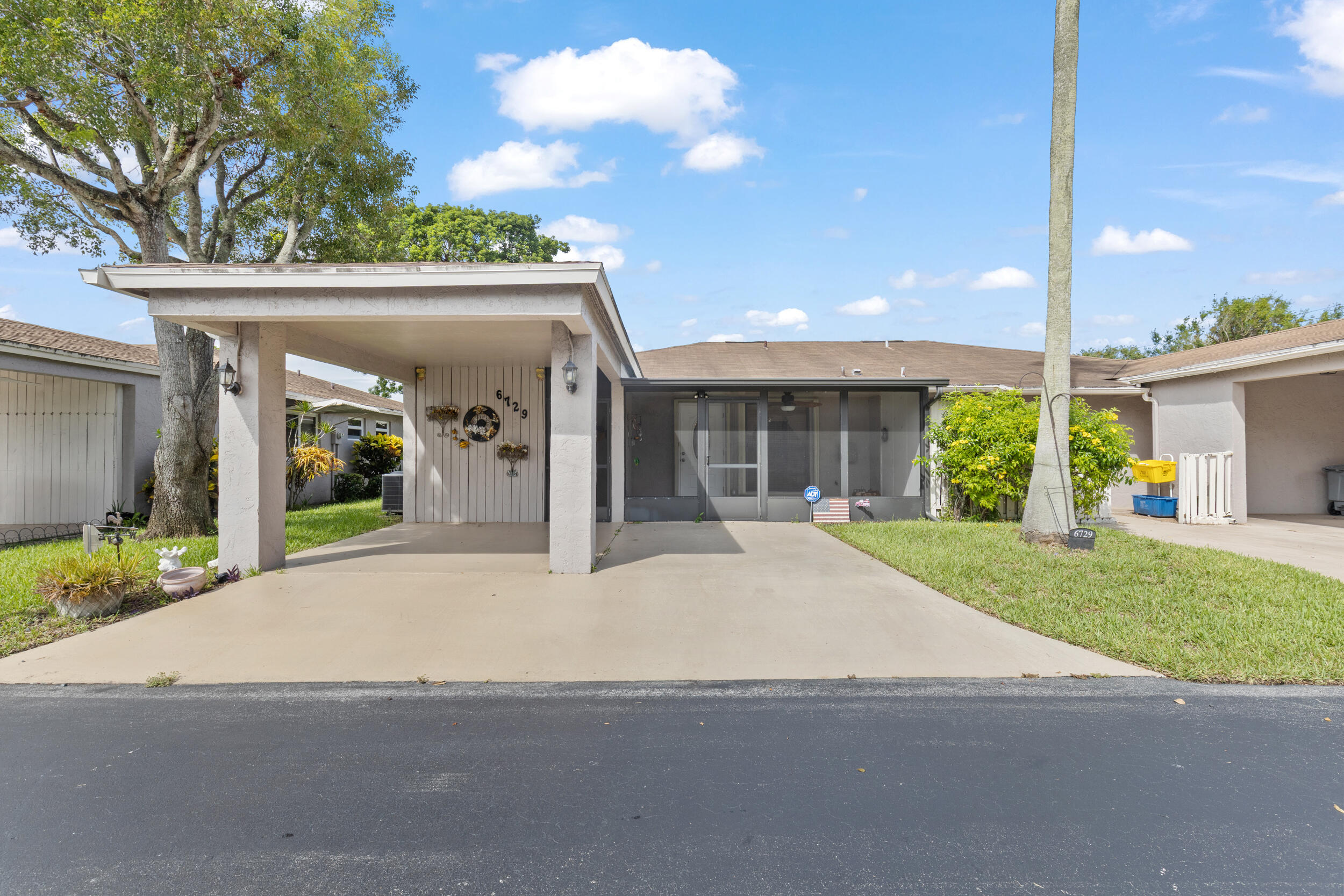 Delray Living Made Easy! Discover the perfect blend of comfort, style, and convenience in this beautifully updated 2-bedroom, 2-bath villa tucked inside the vibrant 55+ Village of Oriole. Forget about big-ticket worries, your A/C, water heater, and electrical panel were all replaced in 2023, giving you modern efficiency and true peace of mind.Step inside and feel the warmth of a light-filled, spacious layout designed for easy living. Partial Impact windows let in sunshine while adding security, and the screened patio is your private retreat, ideal for morning coffee, an afternoon read, or unwinding at sunset.But life here isn't just about the home, it's about the lifestyle. Enjoy an active, welcoming community with a clubhouse, pool, and social events,