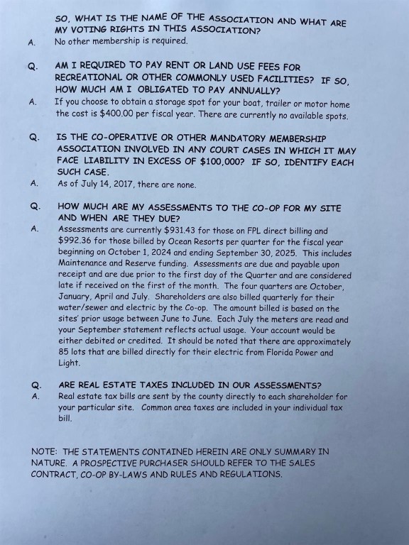 Ocean Resorts Cooperative - Residential