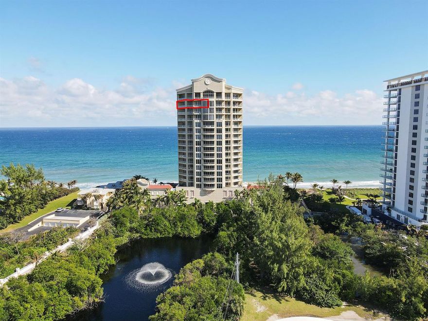 Never Miss a Sunrise or a Sunset! This ultra-luxe residence flows east to west offering premium, unobstructed views to the northeast and direct ocean and Intracoastal skylines. Expansive 10-foot floor to ceiling glass floods the space with natural light and water views from every room. Located in Ocean's Edge, Singer Island's most exclusive boutique buildings with only 40 private residences. This mansion in the sky is a superior tower suite floorplan with over 4700sq ft, 3 bedrooms, 4.5 baths and oversized balconies to the east and west. The kitchen is fit for a gourmet chef featuring quartz countertops, Downsview cabinetry and top of the line appliances from WOLF, Miele and SubZero: double oven, 5-top gas range, warmer drawer, espresso/coffee maker and side-by-side fridge.