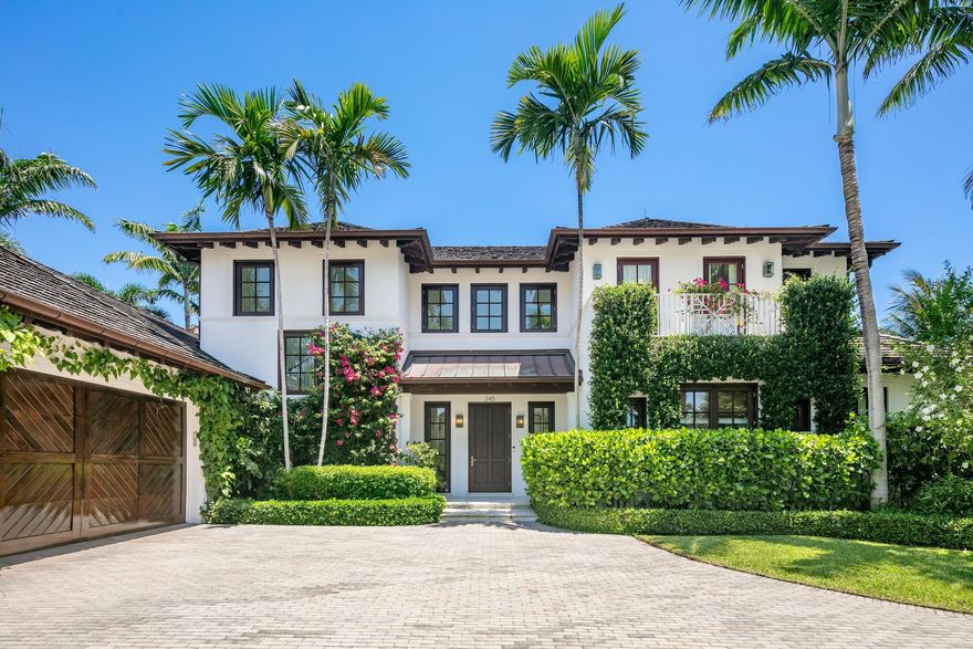 Gorgeous 4BR/4.1BA West Indies home with library in the Near North End. Designed by Dailey Janssen Architects. 1st floor Primary Suite features dual closets and oversized bath with indoor/outdoor shower. Beautiful backyard with covered loggia, outdoor fireplace, built-in BBQ, and large pool with sunshelf. Gourmet eat-in chef's kitchen opens to family room with vaulted ceiling. Fantastic butler's pantry with wet bar and large wine fridge. Three upstairs guest suites, each with en-suite baths, walk-in closets, and balconies. Stunning hardwood and marble flooring throughout.