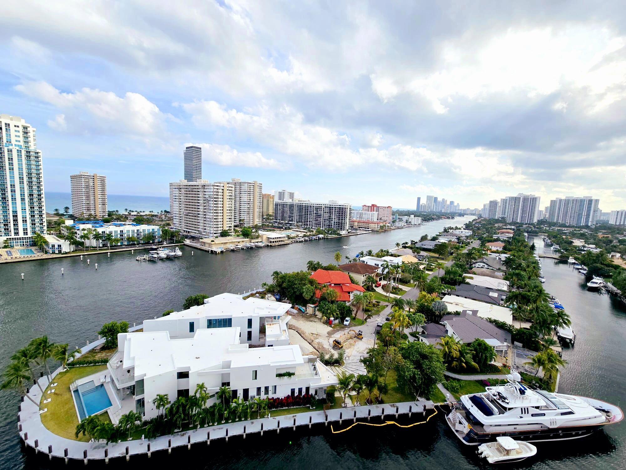 LUXURY WATERFRONT PENTHOUSE - Available April 1, 2025. Experience the epitome of waterfront living in this newly renovated, bright and spacious 1-Bed/1.5-Bath penthouse with breathtaking, unobstructed views of the ocean, Intracoastal, and surrounding canals. Step onto the expansive balcony and take in the stunning scenery or enjoy the views from anywhere inside this meticulously designed home. This unit comes fully furnished with brand-new modern furniture and state-of-the-art kitchen appliances. Designed with impeccable style and high-quality finishes, the home features: high ceilings for an airy, open feel. Custom-designed walk-in closet in the bedroom. New hurricane-impact windows and doors for safety and energy efficiency. Sleek, modern kitchen with built-in stainless-steel appliances