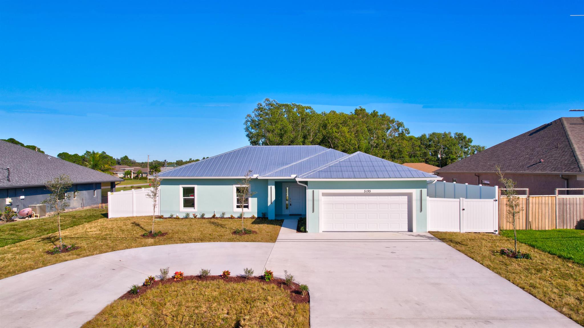 BEAUTIFUL LARGE 4/2 BRAND NEW HOME, IMPACT WINDOWS MI, FENCED, COVER PATIO, TILE FLOORS ON MAIN AREA, CARPET ON BEDROOMS, 5V METAL ROOF, MASTER BATH WITH DUAL SINKS, WALK IN CLOSET, LIGHTED VANITY MIRROWS WITH GLASS BACK SPLASH ON BATHS, HIGH 42'' KITCHEN CABINETS WITH UNDERCOUNTER LIGHT AND GLASS BACK SPLASH, ELECTRICAL BLINDS IN ALL WINDOWS, TILED SHOWER WALLS, MELROSE STYLE INTERIOR DOORS, ALL BRAND NEW APPLIANCES, SPACIOUS CIRCULAR DRIVEWAY, SPRINKLERS, GUTTERS, CLOSE TO I-95, SOLD AS IS WITH THE RIGHT TO INSPECT. AGENT RELATED TO SELLER.