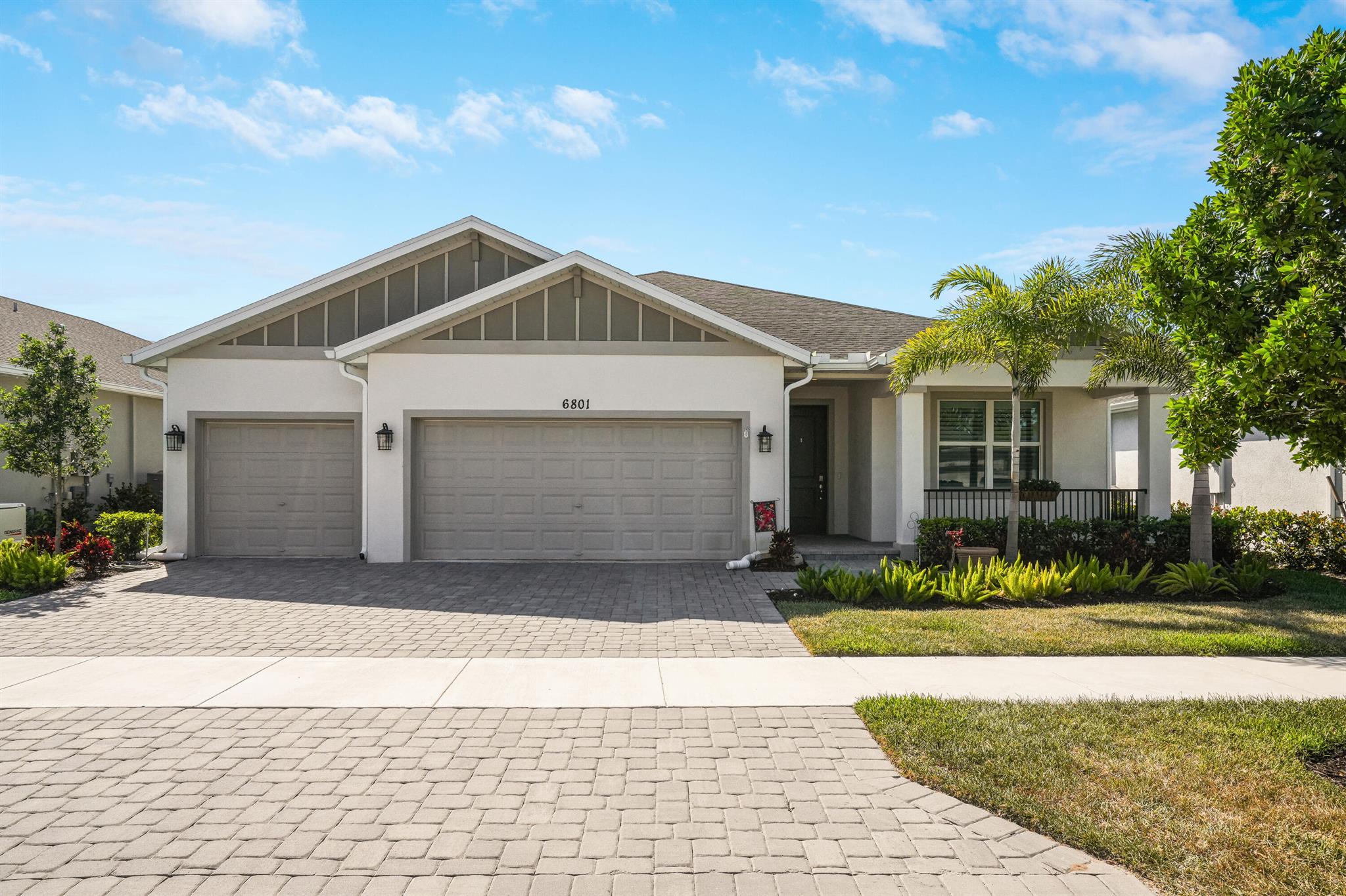 Move right into this pristine 2023 single-family home in Port St. Lucie's Brystol @ Wylder development! This home delivers with 4 bedrooms, 3 full baths, a 3-car garage, and an EV charger. Enjoy spectacular water views from the seamlessly open floor plan, which includes a flex room for any purpose you need. The modern kitchen is well-appointed with a large island, stainless steel appliances, and a breakfast nook. Highlights include a master suite with a spacious walk-in closet, a split bedroom design, laundry room, and a convenient media space! Screened rear patio and spacious front porch enhance your outdoor living experience. Brystol @ Wylder enhances your lifestyle with a lakeside pool, gym, clubhouse, playground, and pickleball - the list goes on! No pets - 650 min credit score.