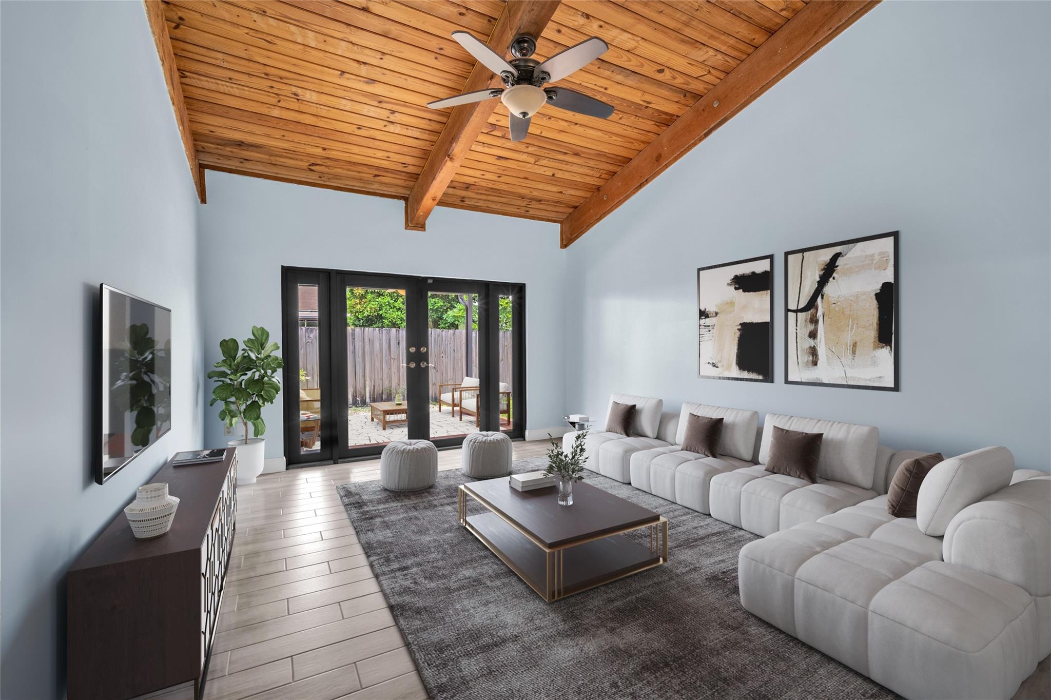 **Rarely available corner townhome with a yard!** 2023 roof, 2016 A/C, impact windows & corner unit with oversized yard space. New Flooring & Completely renovated bathrooms. This updated 2-bedroom, 2-bath home in the heart of Pembroke Pines also includes a versatile loft space—great for an office, guest space, or just extra storage. You’ll find wood-look ceramic tile floors, modern bathrooms, covered patio and a fenced-in corner lot with plenty of space and privacy. Low $113/month HOA covers lawn and community insurance. The neighborhood is walkable, well-kept, and close to shopping, dining, and A-rated schools.