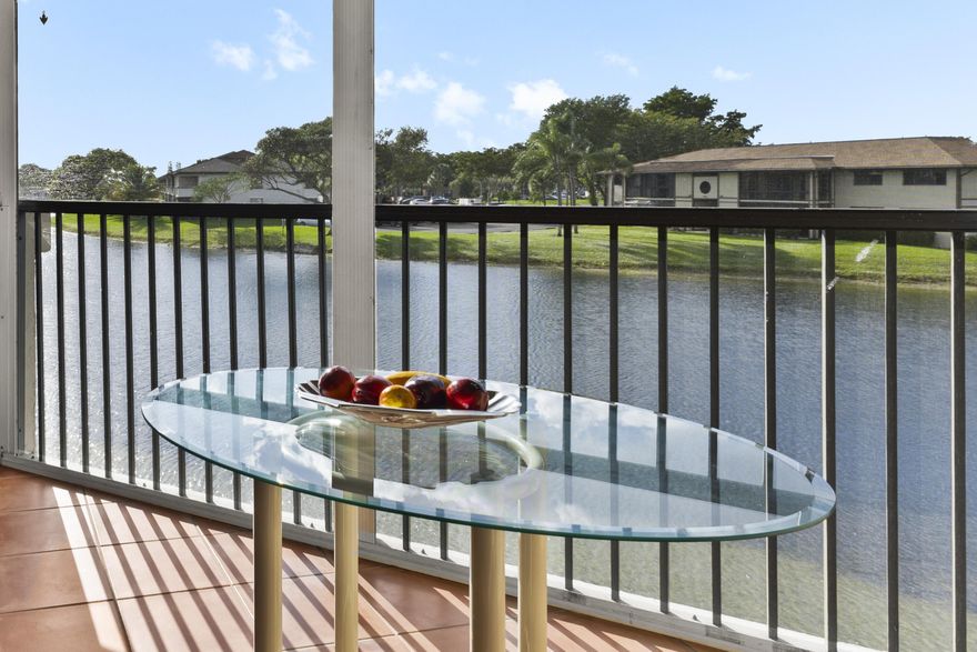 Meticulously maintained and upgraded 2-bedroom, 2-bathroom condo with serene lake views. This bright and spacious unit offers a desirable split floor plan, an open living and dining area, and a private balcony overlooking the water—perfect for relaxing or entertaining. The unit includes a full-size washer and dryer for added convenience. The HOA covers cable, water, trash, exterior maintenance, roof repairs, and insurance, providing worry-free living. Ideally located just minutes from major highways, shopping centers, and restaurants, and approximately 20 minutes from downtown Fort Lauderdale and the beaches. Minimum 700 credit score required.