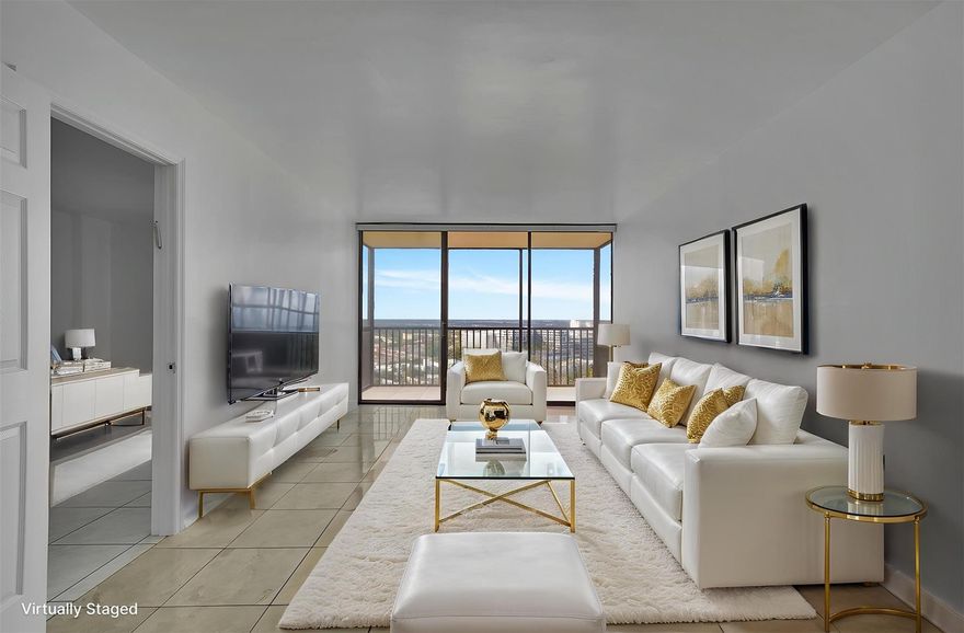 Virtually Staged photos are labeled. Stunning Condo with Panoramic Views! All current assessments have been paid in full by owner. Discover the perfect blend of comfort, convenience, and breathtaking scenery in this beautifully maintained residence overlooking Water Park, Aventura's city skyline, and lush golf course. Wake up to postcard-worthy views everyday from this 22nd floor condo! Bright and spacious layout with abundance of light and large private balcony ideal for relaxing. Resort style pool, fully equipped fitness center, ping pong tables, maintained common areas and secured building with parking garage. Perfectly situated in the heart of Aventura, minutes from shopping, dining, entertainment, and major highways. This property checks all the boxes! Schedule a showing today.