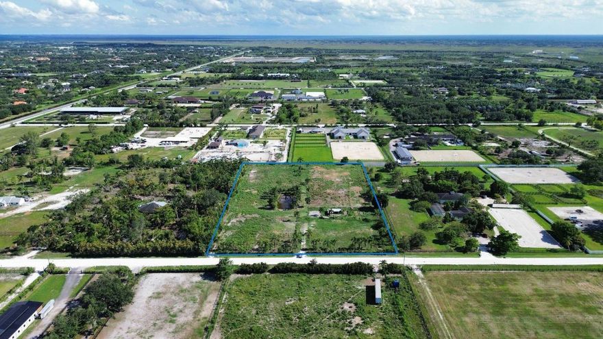 5.26 acres of equestrian land in beautiful Rustic Ranches in Wellington Florida. Close to the Horse Show and Wellington Preserve. City water. Cleared. High and dry.