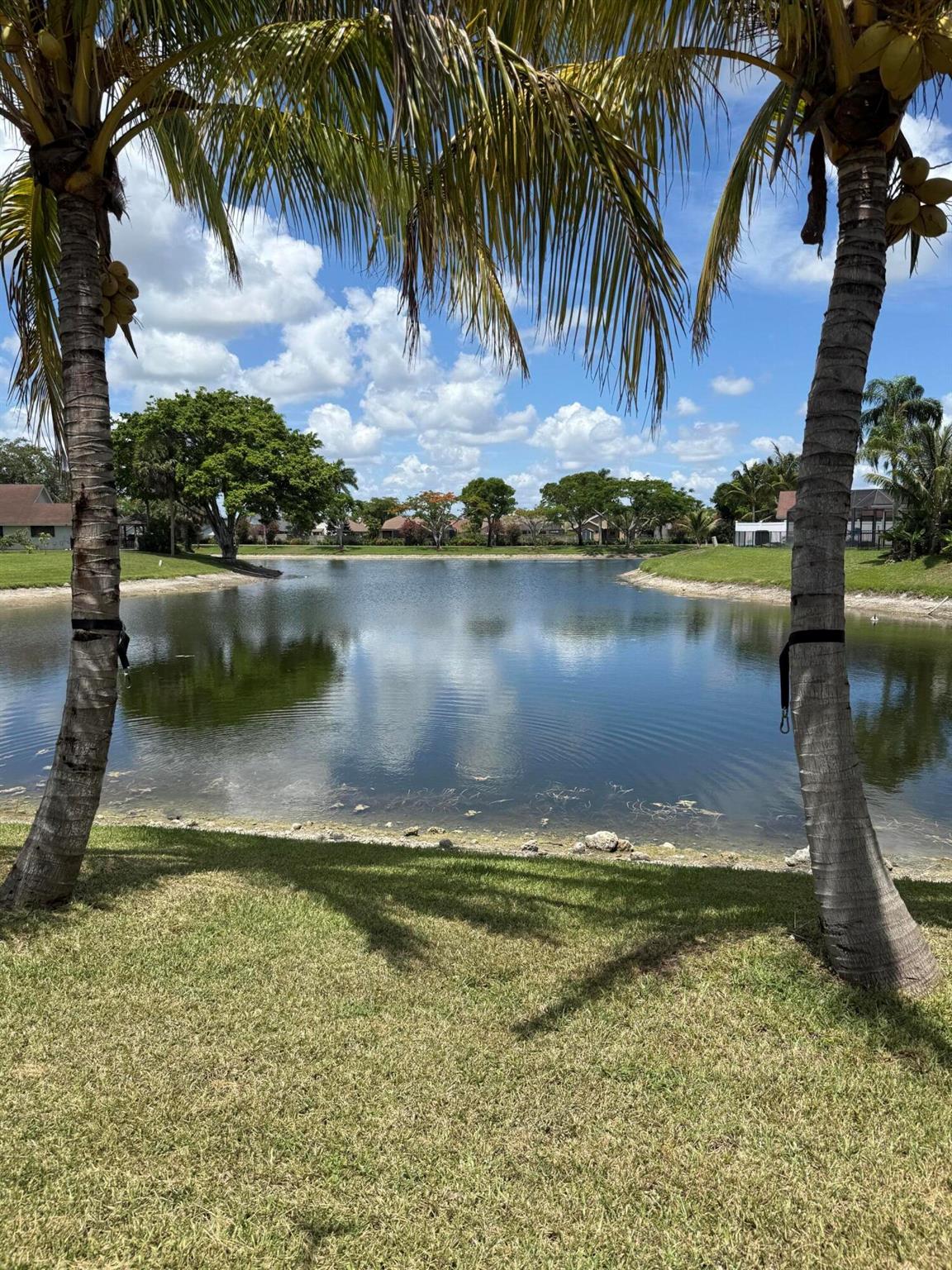 Welcome to your tropical paradise at 22469 Swordfish Dr in the highly sought-after Boca Winds community! This beautiful 3-bedroom, 2-bathroom home features neutral colors throughout, maple cabinets, and a mix of tile and laminate flooring for easy maintenance. Recent upgrades include a 5-ton, 2-year-old A/C unit, a brand-new pool pump, new water heater, and hard-wired security system for added peace of mind. Step outside to your private screened pool overlooking a serene long lake with stunning sunset views -- the ultimate spot to relax or entertain. Surrounded by lush, tropical palms and abundant landscaping, the backyard feels like a secluded retreat. This home is just minutes from top-rated schools, including Waters Edge Elementary, Loggers' Run Middle, and West Boca Raton High School.