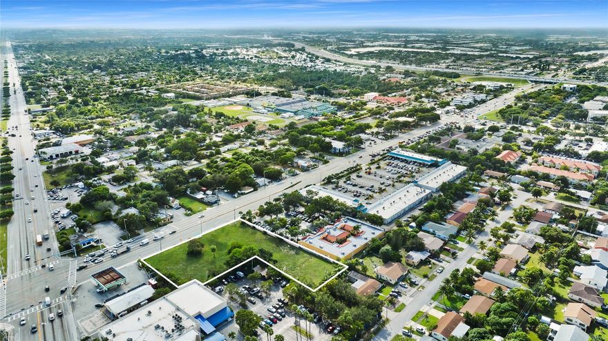 1.29 Acres Zoned B-2 (Property is actually in the city of Deerfield Beach, but because of the previous annexation into Deerfield Beach, the city uses the Broward County Zoning Designation) on East Sample Road just West of Dixie Highway.
50,000 Traffic count as of 2022 four blocks west of the property and only 2 minutes to I-95 and approximately 5-7 additional minutes to Florida's Turnpike  
Utilities are to the site (as per appraisal) Some clearing of trees is needed.