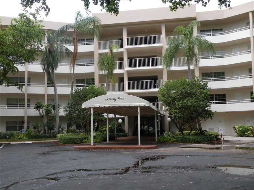 Enjoy the country club life style of highly sought after Palm Aire Country Club. Beautifully furnished king unit has a panoramic view from all rooms and its two balconies. Location offers a safe and peacful neighborhood. Premium assigned parking three spaces for lobby entrance. Washer and Dryer in unit. Rental price includes water and basic cable. Publix, pharmacy, plaugound, outdoor fitness area, volleyball, raquet ball, tennis and basketball courts are conveniently located in community and within walking distance. No membership required. All ages welcome. No pets. Area is centrally located to beaches, shopping and main highways.