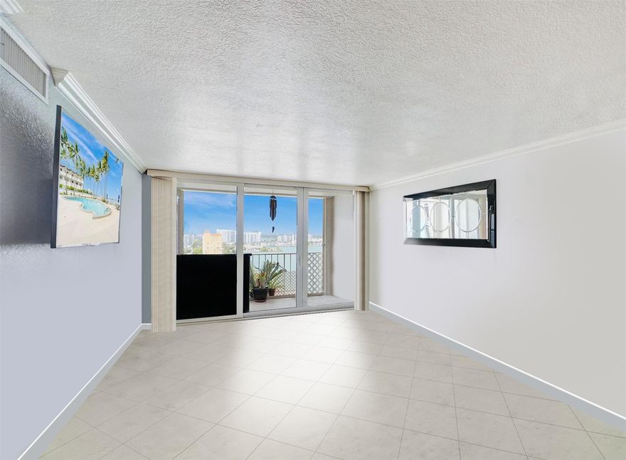 Enjoy stunning bay and city skyline views from this spacious 1BR/1BA penthouse condo in North Bay Village. This updated unit offers new impact windows & sliding doors, tile floors throughout, upgraded kitchen with SS appliances, two walk-in closets and new electrical panel. All ages and pet friendly. Located minutes from Miami Beach, Downtown & the Design District. Ideal for both homeowners and investors, this well maintained building allows for immediate leasing and features a range of amenities, including waterfront pool, fitness center, saunas, private fishing dock and 24 hour secured lobby, water & high speed internet included and one deeded parking spot. With significant luxury developments on the horizon, this is the perfect time to invest in North Bay Village. Move in ready!