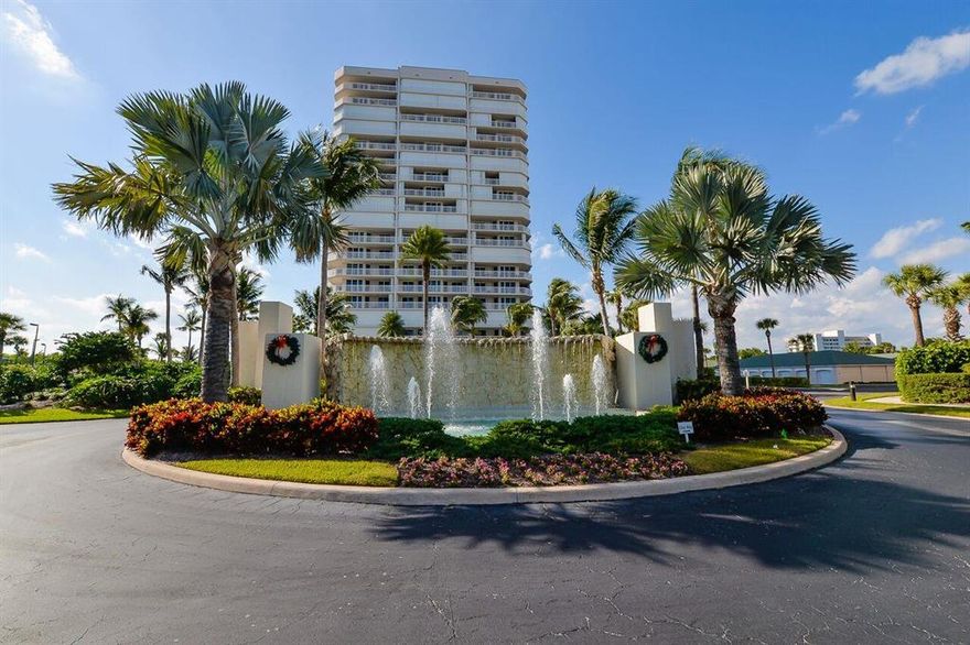 Gorgeous ocean views from almost every room await you.  Three large bedrooms each with their own sliders and balcony to take in the beauty of the ocean and the surroundings.  Open floor plan with breakfast bar, dining and great room and two full baths.  New ss appliances in the kitchen and lots of closet space.  SE Corner with 6 sets of sliding glass doors.  Ocean and pool views.  Unit includes a carport space, extra storage locker and access to amenities including tennis, shuffle boards, private beach access, fitness room and community room.  Private beach access is owned by the condos and ensures no construction to interfere with the ocean view.  Secure building. Pet Restrictions - one cat or dog up to 35 lbs.