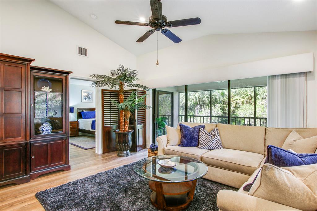 Offering two private bedroom suites, fully equipped kitchen, spacious living area AND separate den, this newly updated unit will make the perfect winter reprieve or furnished annual rental. Located on the second floor, you'll enjoy dining al fresco on the fully screened lanai surrounded by greenery. The unit is tastefully decorated and equipped with everything that you'll need to live comfortably.Utilities included in seasonal rentals.