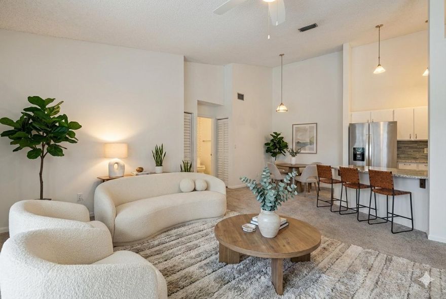 Move right into this beautifully maintained 2 bedroom, 2 bathroom condo in the highly desirable Chasewood North community in Jupiter. Located in an A+ school district. This spacious unit offers a smart split bedroom floor plan, vaulted ceilings, updated bathrooms with new shower doors, granite countertops, walk in closet, storage closet, and a bright Florida room that adds flexible living space. The kitchen features all new appliances, a newer washer and dryer, and upgraded electrical outlets. Ceilings have been redone and hurricane shutters provide added peace of mind. Two assigned parking spaces included. Chasewood North offers a clubhouse, community pool, tennis courts, car wash area, and rare boat or RV storage. Recent HOA updates include a new roof, dryer vent cleaning and freshly paved parking lot.
Centrally located minutes from Jupiter's public golf course, Roger Dean Stadium, top dining, shopping, I 95, the Florida Turnpike, and less than 10 minutes to the Atlantic Ocean.

Comfort, convenience, and coastal living. All in one place.
